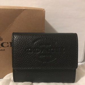 Coach- black card case, gently used.